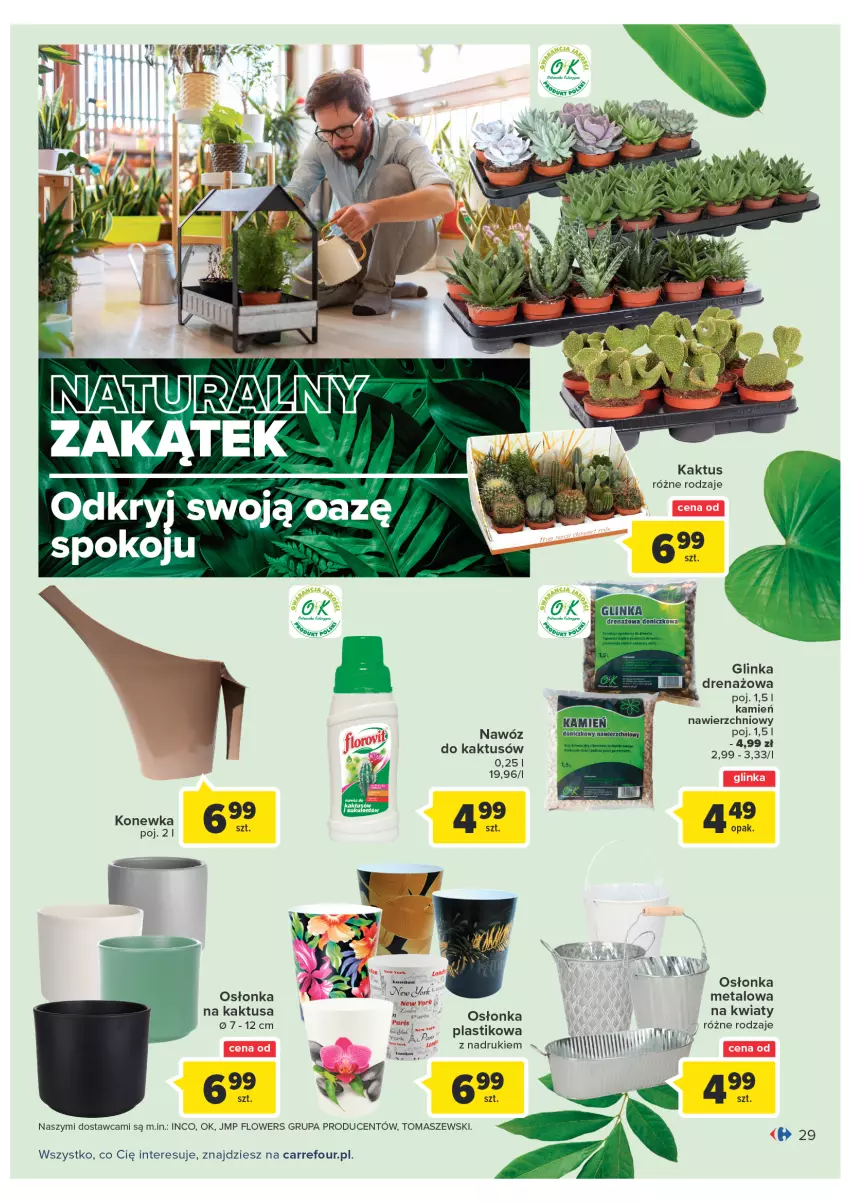 Gazetka promocyjna Carrefour - Gazetka Carrefour - ważna 08.02 do 28.02.2022 - strona 29 - produkty: Inka, Kaktus, Konewka, Nawóz, Osłonka