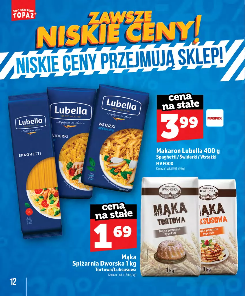 Gazetka promocyjna Topaz - Gazetka - ważna 28.05 do 31.08.2026 - strona 12 - produkty: Bell, Bella, Lubella, Makaron, Spaghetti