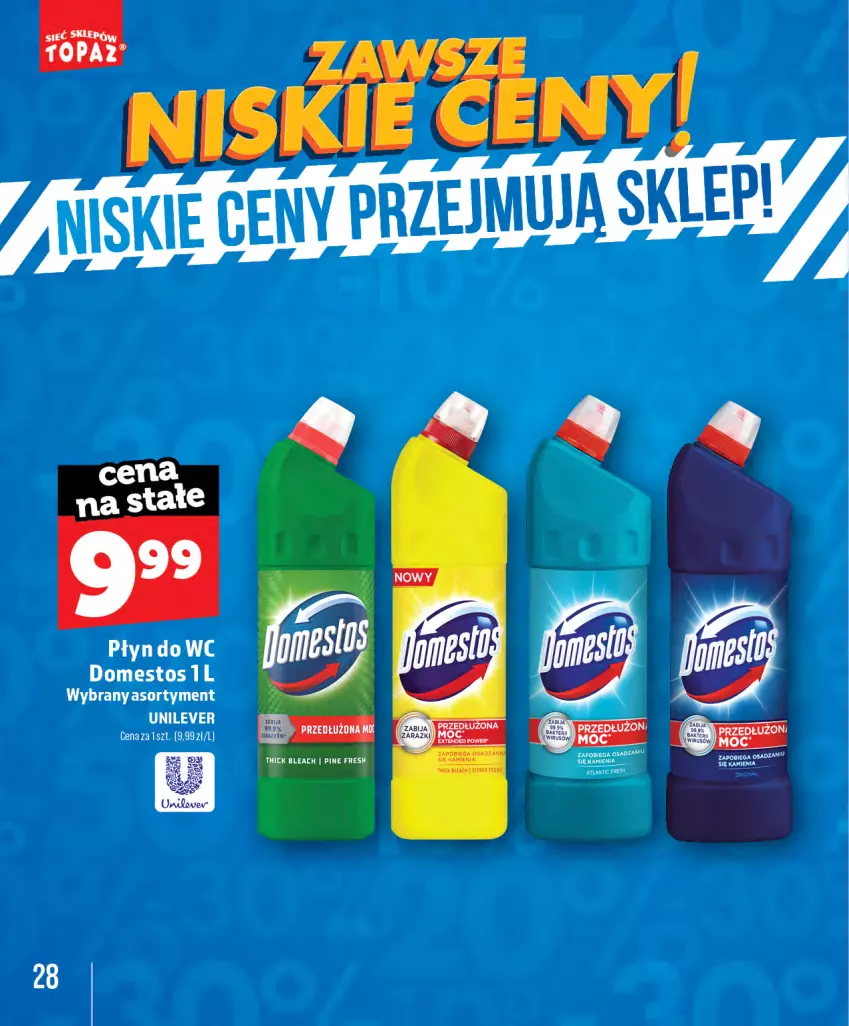 Gazetka promocyjna Topaz - Gazetka - ważna 28.05 do 31.08.2026 - strona 28 - produkty: Domestos, Płyn do wc