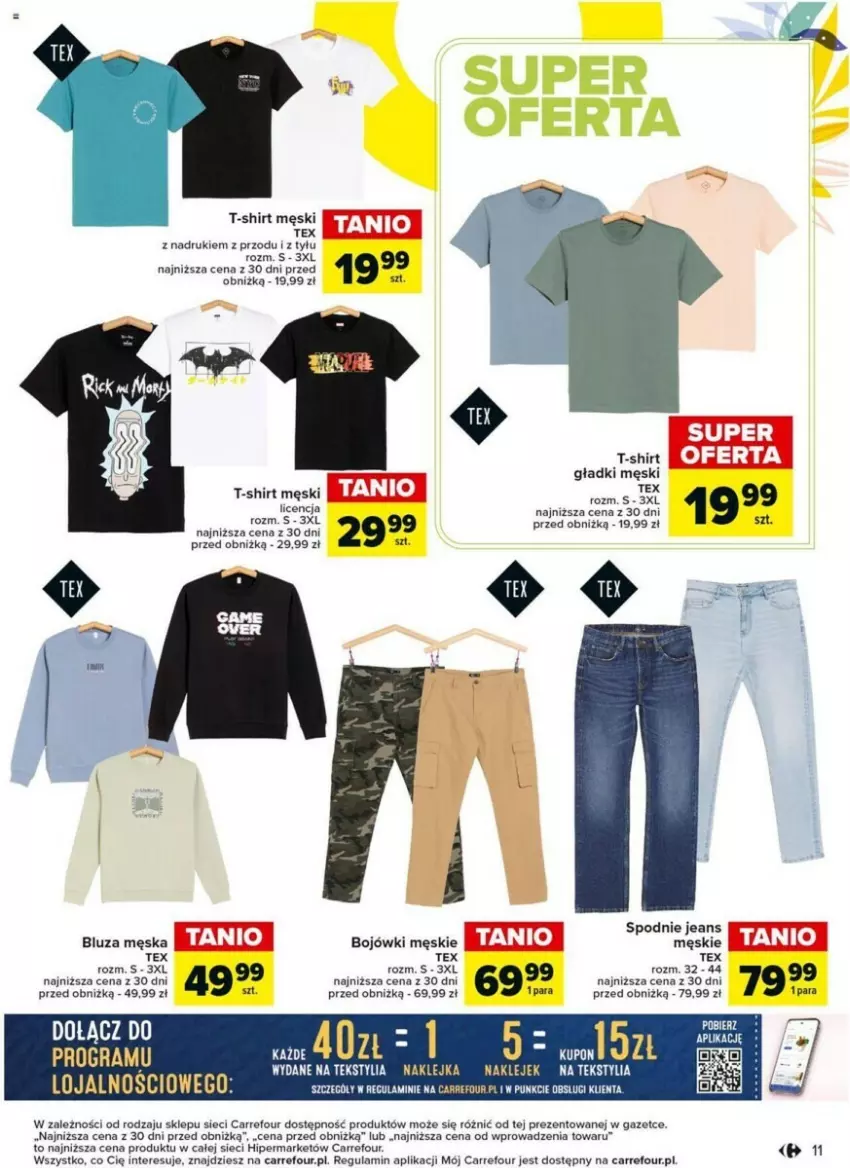 Gazetka promocyjna Carrefour - ważna 02.04 do 13.04.2024 - strona 3 - produkty: Bluza, Klej, Spodnie, Spodnie jeans, T-shirt