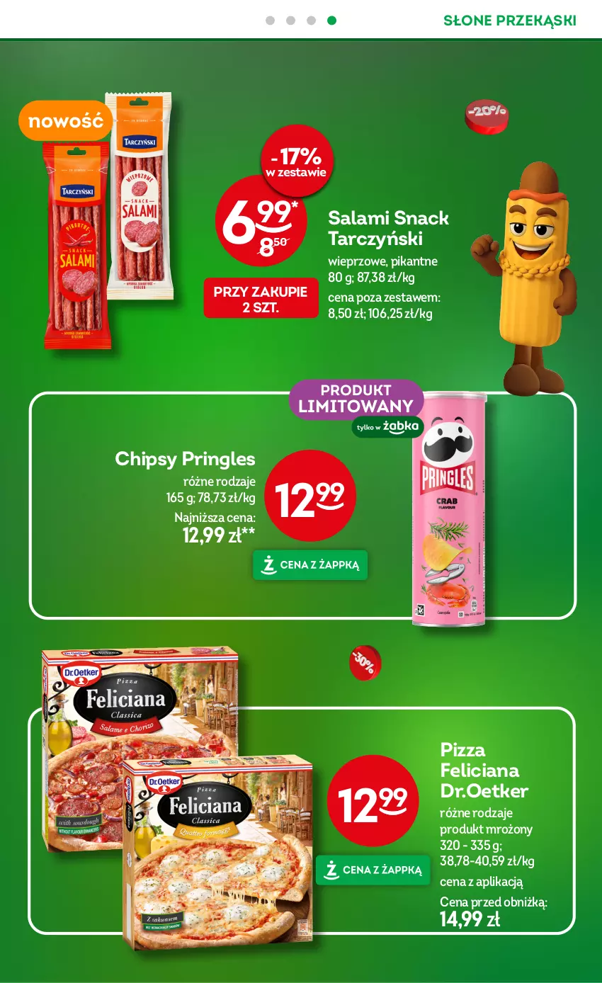 Gazetka promocyjna Żabka - ważna 23.09 do 15.12.2025 - strona 17 - produkty: Chipsy, Feliciana, Pizza, Pringles, Salami, Tarczyński