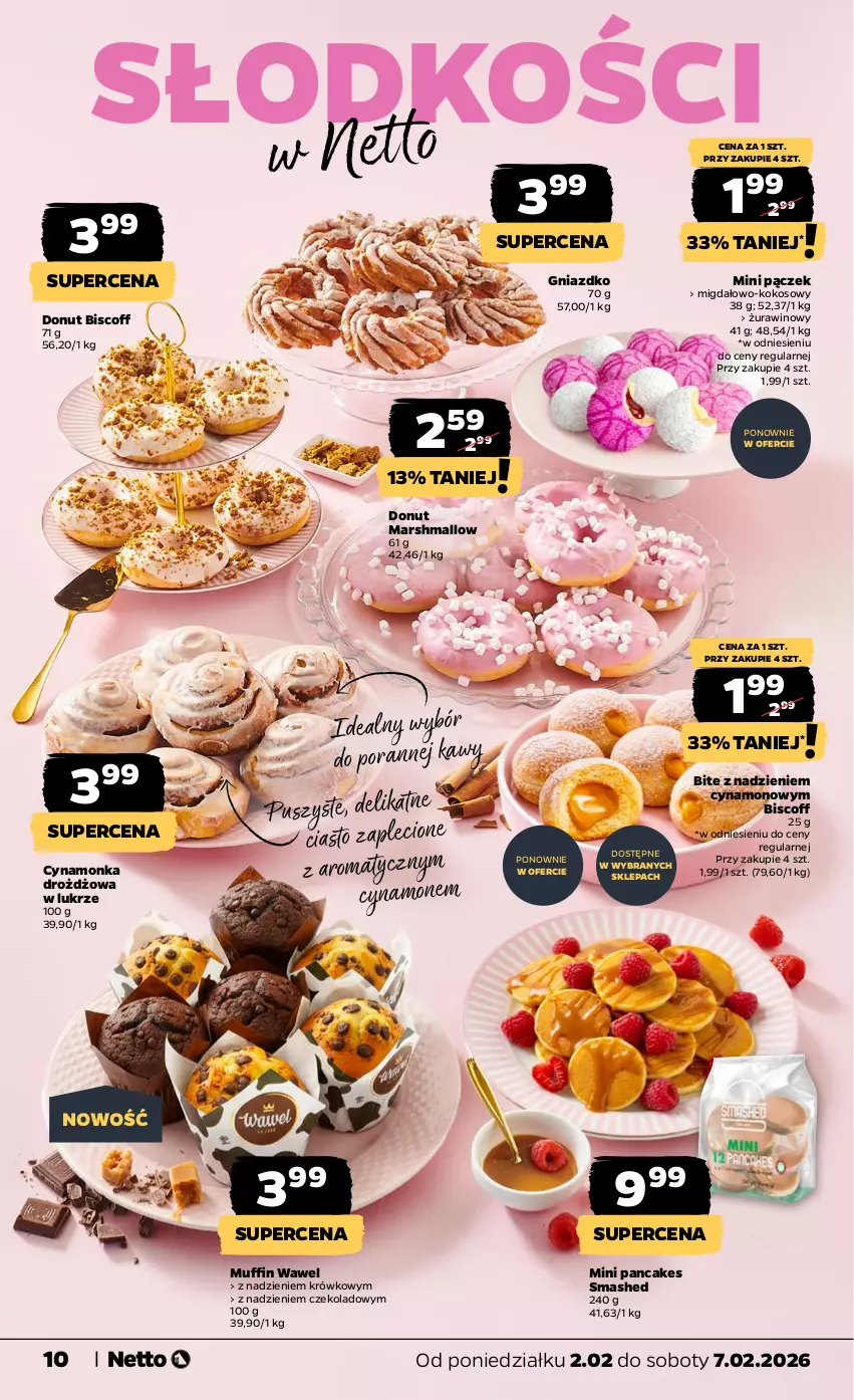 Gazetka promocyjna Netto - Od Poniedziałku - ważna 02.02 do 07.02.2026 - strona 10 - produkty: Donut, Kokos, Mars, Pączek, Por, Wawel, Wino