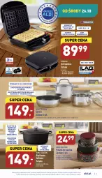 Gazetka promocyjna Aldi - Zaplanuj zakupy wcześniej - Gazetka - ważna od 29.10 do 29.10.2022 - strona 3 - produkty: Ciastka, Garnek, Gofrownica, Uchwyty, Piekarnik, Rondel, LG, Fa