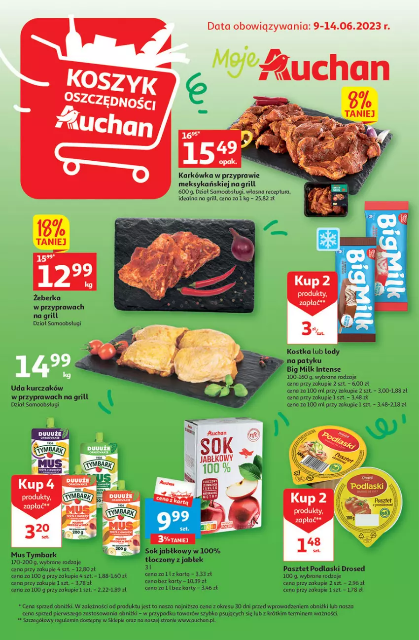 Gazetka promocyjna Auchan - Gazetka Koszyk Oszczędności Auchan Moje Auchan - ważna 09.06 do 14.06.2023 - strona 1