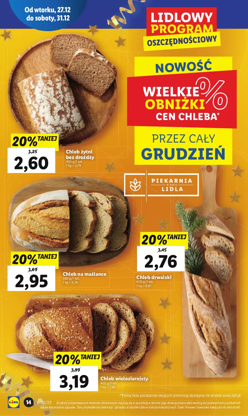 Gazetka promocyjna Lidl - GAZETKA - ważna 27.12 do 28.12.2022 - strona 16 - produkty: Chleb, Chleb wieloziarnisty