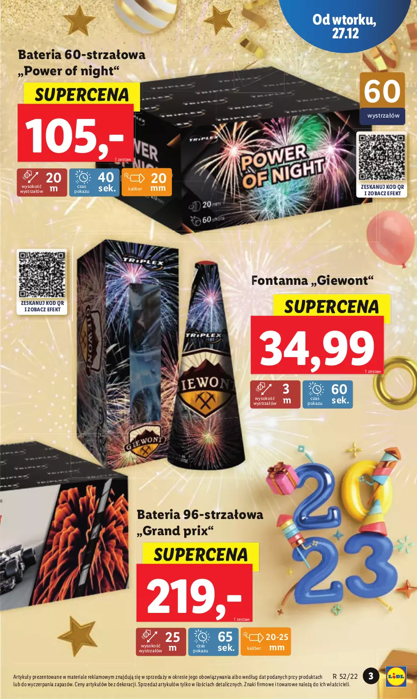 Gazetka promocyjna Lidl - GAZETKA - ważna 27.12 do 28.12.2022 - strona 3 - produkty: Bateria, Gra, Sok, Strzałów