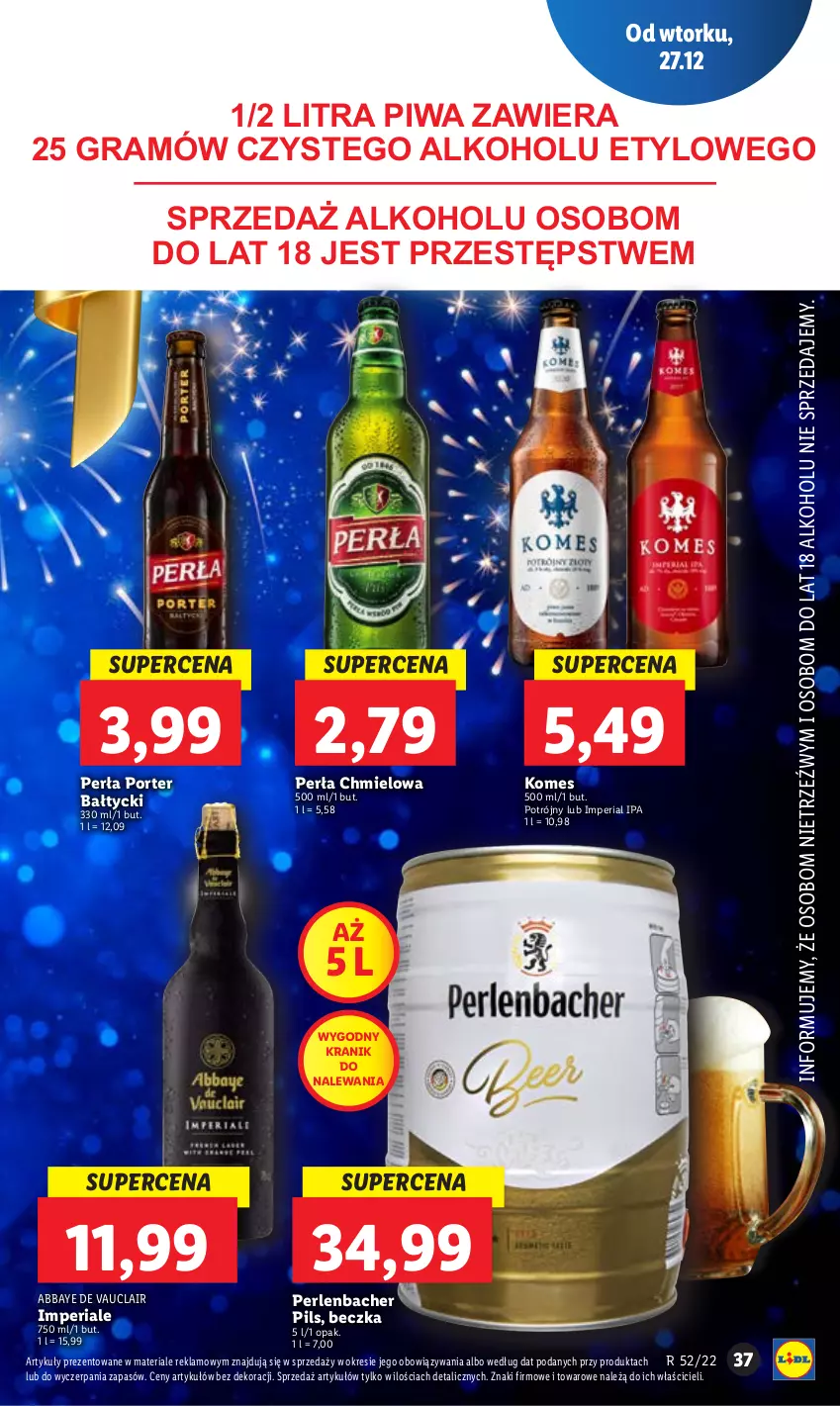 Gazetka promocyjna Lidl - GAZETKA - ważna 27.12 do 28.12.2022 - strona 43 - produkty: Gra, NBA, Perła, Piwa, Por