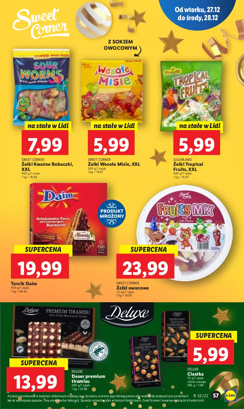 Gazetka promocyjna Lidl - GAZETKA - ważna 27.12 do 28.12.2022 - strona 63 - produkty: Ciastka, Deser, Ser, Sok, Tropical