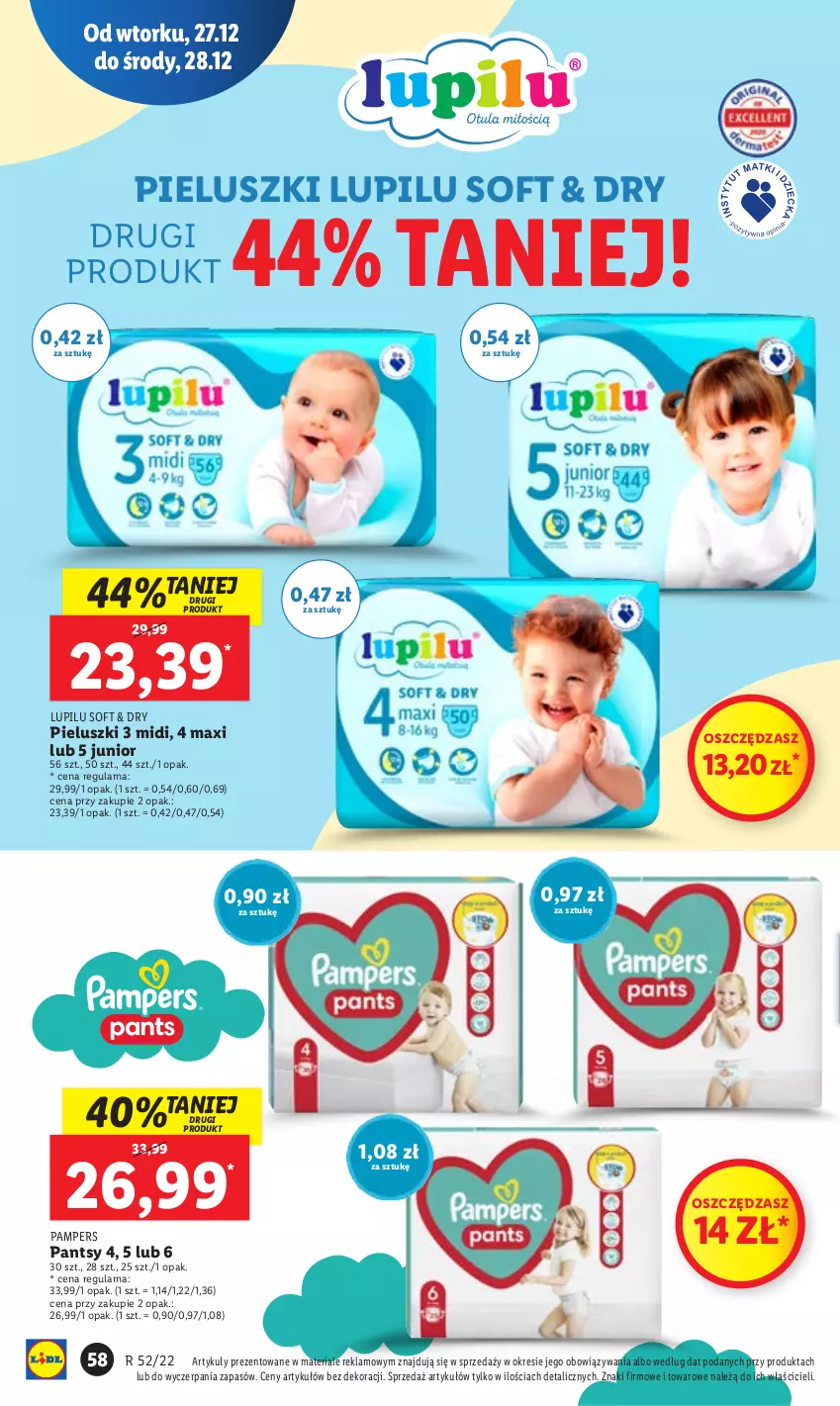 Gazetka promocyjna Lidl - GAZETKA - ważna 27.12 do 28.12.2022 - strona 64 - produkty: Pampers