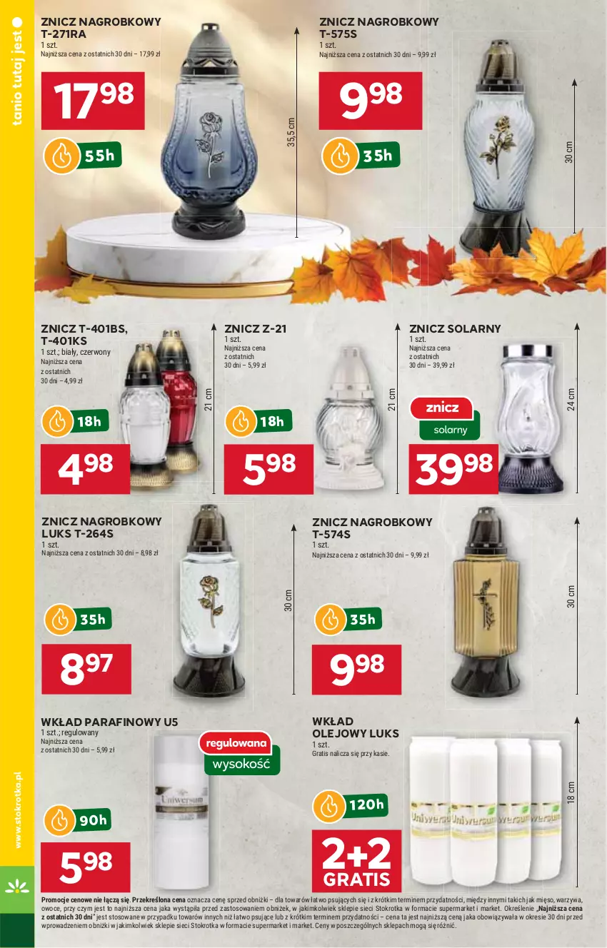 Gazetka promocyjna Stokrotka - Market - ważna 16.10 do 22.10.2025 - strona 22 - produkty: Gra, Mięso, Olej, Owoce, Warzywa, Wkład olejowy, Znicz