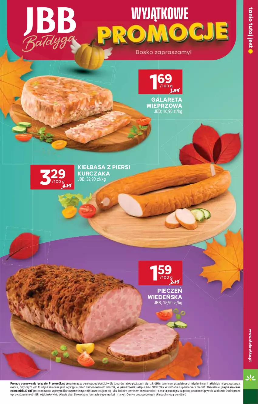 Gazetka promocyjna Stokrotka - Market - ważna 16.10 do 22.10.2025 - strona 7 - produkty: Gala, Kiełbasa, Kiełbasa z piersi kurczaka, Kurczak, Mięso, Owoce, Piec, Warzywa