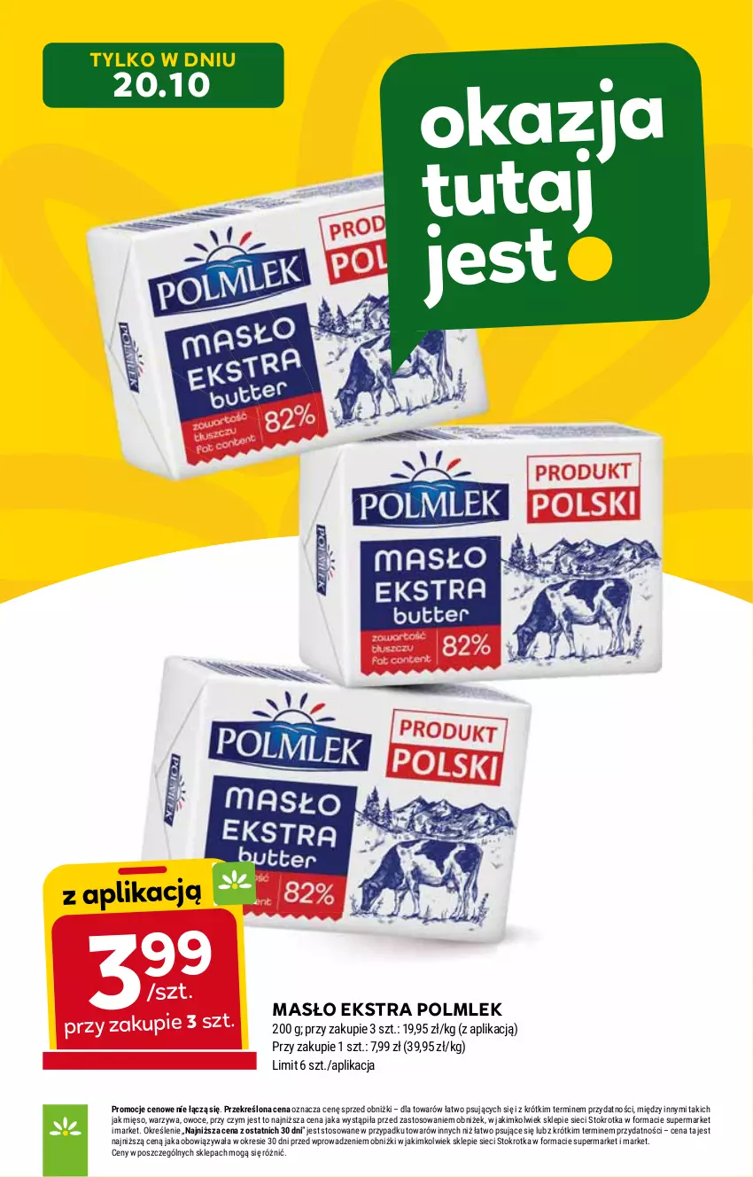 Gazetka promocyjna Stokrotka - Market - ważna 16.10 do 22.10.2025 - strona 8 - produkty: Masło, Mięso, Owoce, POLMLEK, Warzywa