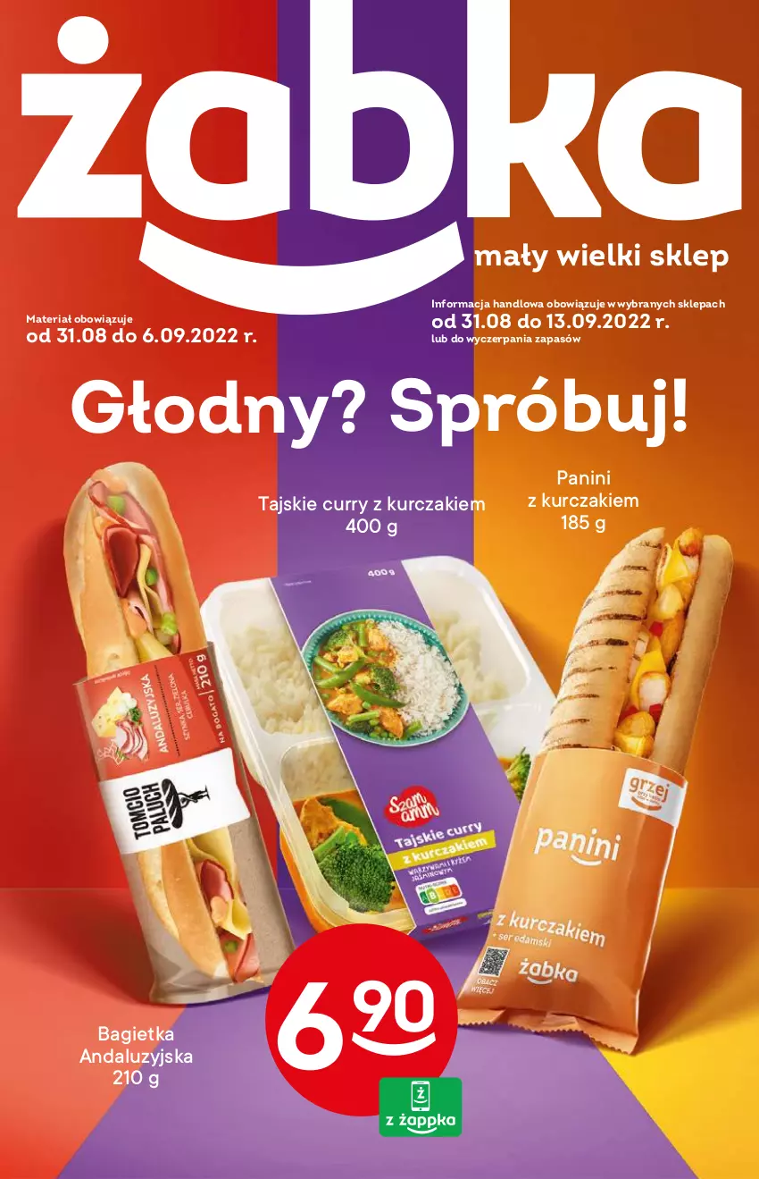 Gazetka promocyjna Żabka - ważna 31.08 do 06.09.2022 - strona 1 - produkty: Bagietka, Kurczak