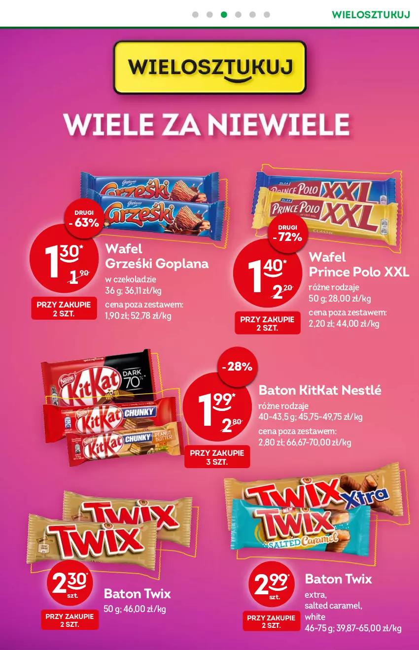 Gazetka promocyjna Żabka - ważna 31.08 do 06.09.2022 - strona 16 - produkty: Baton, Goplana, Grześki, LANA, Nestlé, Prince Polo, Twix