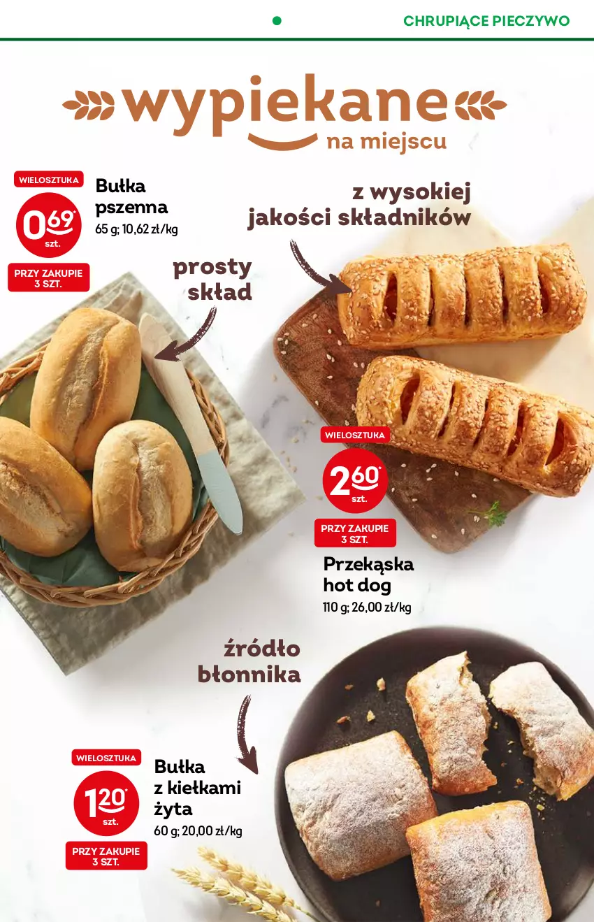 Gazetka promocyjna Żabka - ważna 31.08 do 06.09.2022 - strona 30 - produkty: Bułka, Hot dog, Piec, Pieczywo, Sok