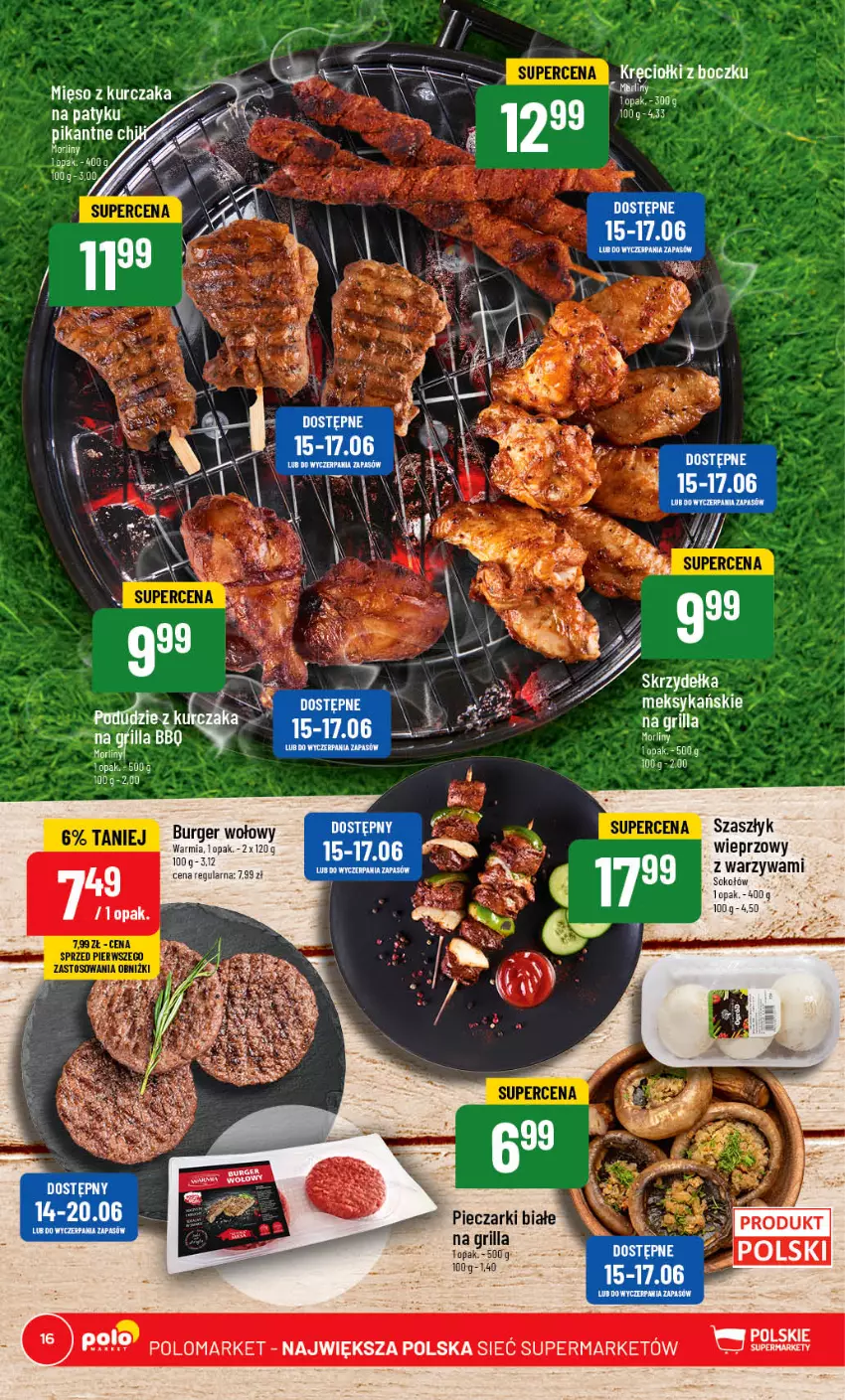 Gazetka promocyjna PoloMarket - Gazetka pomocyjna - ważna 14.06 do 20.06.2023 - strona 16 - produkty: Grill, Morliny, Piec, Sok, Sokołów, Warzywa