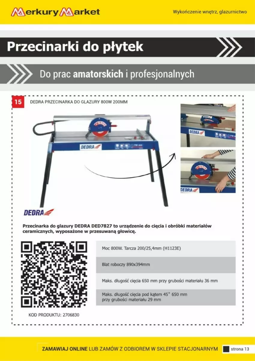 Gazetka promocyjna Merkury Market - ważna 16.11 do 31.12.2024 - strona 5 - produkty: Blat roboczy, Koc, Lazur, Przecinarka, Przecinarka do glazury, Ser