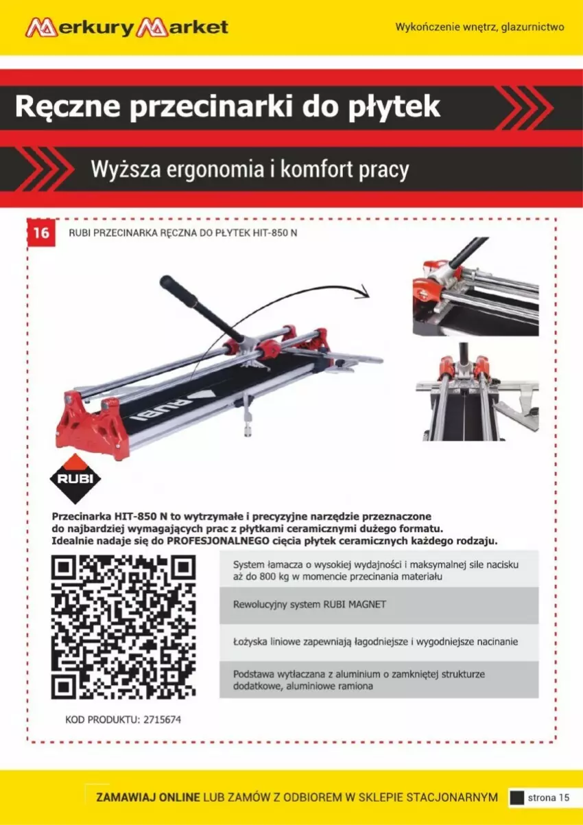 Gazetka promocyjna Merkury Market - ważna 16.11 do 31.12.2024 - strona 7 - produkty: Lazur, Płytka, Przecinarka, Sok