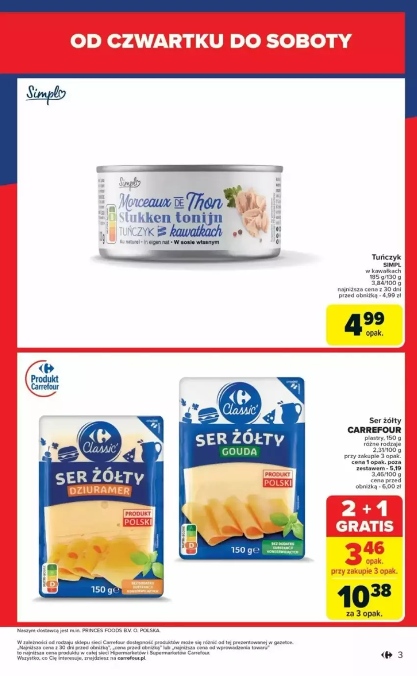 Gazetka promocyjna Carrefour - ważna 13.03 do 15.03.2025 - strona 5 - produkty: Fa, Kawa, Por, Ser, Ser zołty, Sos, Tuńczyk