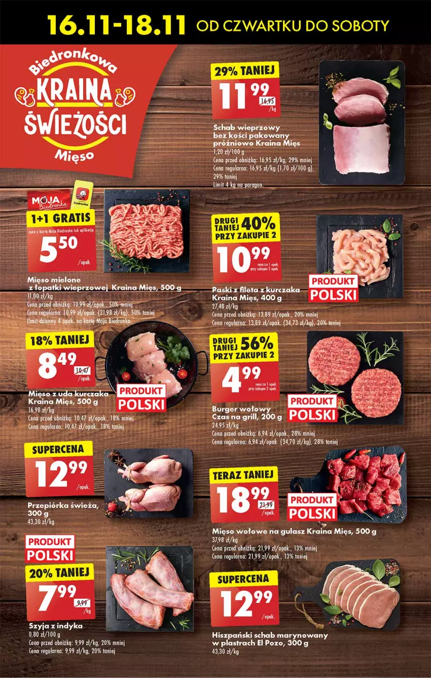 Gazetka promocyjna Biedronka - Od czwartku - ważna 16.11 do 22.11.2023 - strona 21 - produkty: Burger, Fa, Grill, Kurczak, Mięso, Mięso wołowe, Olej, Przepiórka