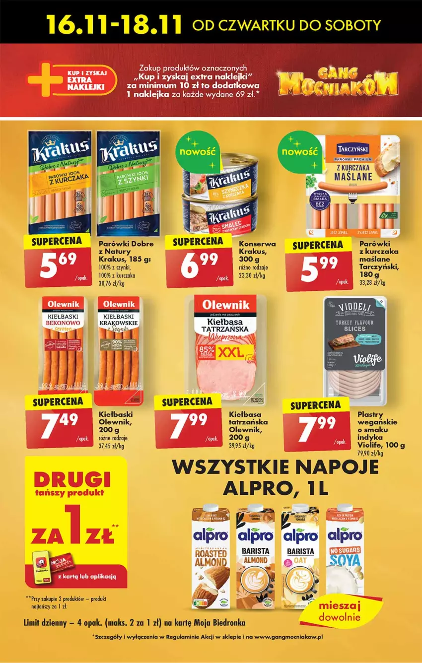 Gazetka promocyjna Biedronka - Od czwartku - ważna 16.11 do 22.11.2023 - strona 29 - produkty: Alpro, Olewnik, Parówki