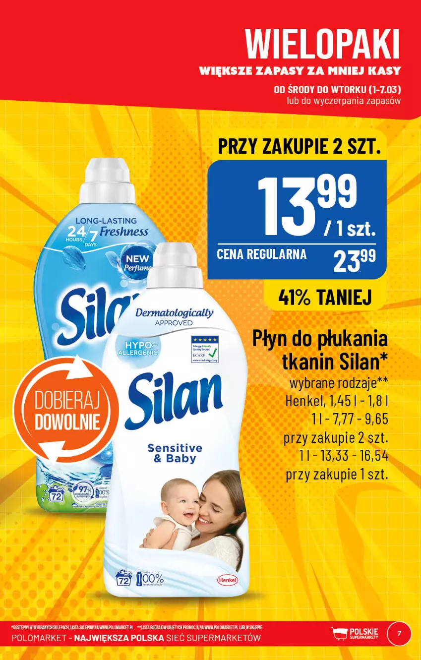 Gazetka promocyjna PoloMarket - Gazetka pomocyjna - ważna 01.03 do 07.03.2023 - strona 7 - produkty: Płyn do płukania, Silan, Sos