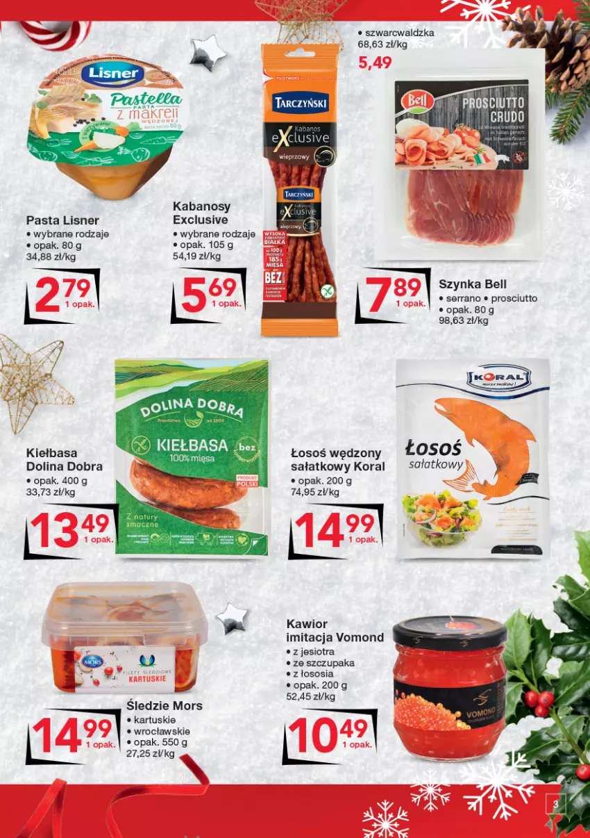 Gazetka promocyjna Odido - Smacznych ŚWIĄT - ważna 16.12 do 29.12.2022 - strona 3 - produkty: Bell, Kabanos, Kawior, Kiełbasa, Lisner, Prosciutto, Sałat, Ser, Sos, Szynka, Zupa