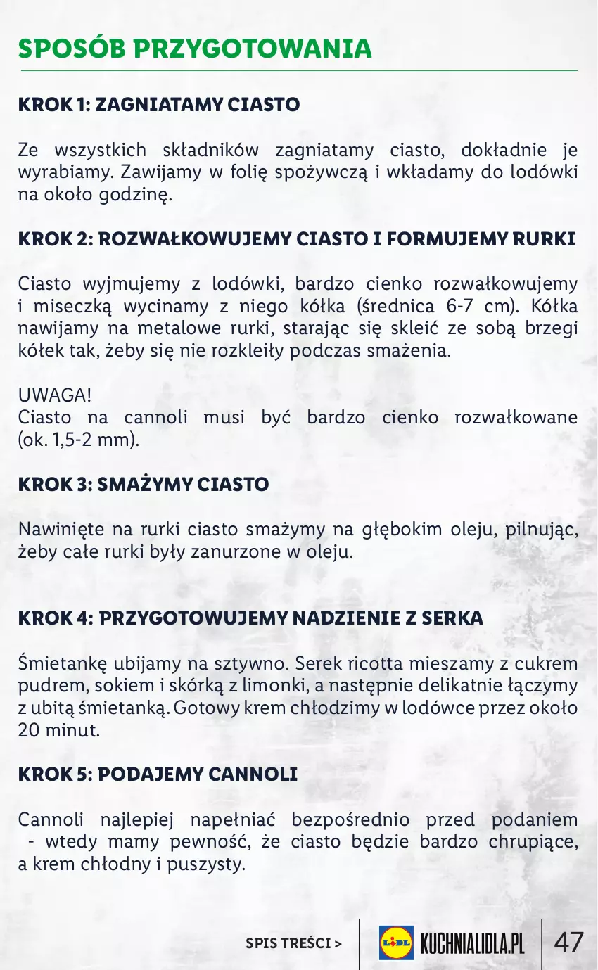 Gazetka promocyjna Lidl - KATALOG ITALIAMO - ważna 07.02 do 12.02.2022 - strona 47 - produkty: Mus, Olej, Ricotta, Rurki, Ser, Serek, Sok, Waga