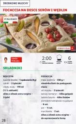 Gazetka promocyjna Lidl - KATALOG ITALIAMO - Gazetka - ważna od 12.02 do 12.02.2022 - strona 28 - produkty: Drożdże, Marchewka, Ser, Sól, Por, Gin, Cukier, Focaccia, Pomidorki, Mąka, Bazyl, Oliwa z oliwek, Bazylia, Mąka pszenna, Woda, Lanki