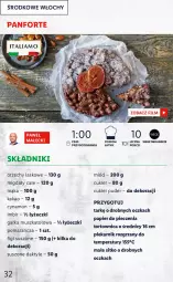 Gazetka promocyjna Lidl - KATALOG ITALIAMO - Gazetka - ważna od 12.02 do 12.02.2022 - strona 32 - produkty: Piec, Por, Mus, Cukier puder, Tortownica, Papier, Cukier, Migdały, Daktyle, Sitko, Mąka, Miód, Puder, Gałka, Figi, Piekarnik, Papier do pieczenia, Kakao, Imbir