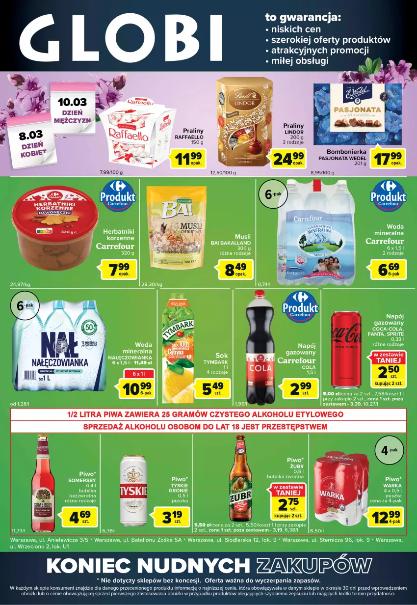 Gazetka promocyjna Carrefour - Gazetka Globi - ważna 07.03 do 13.03.2023 - strona 2 - produkty: Fa, Gra, Herbatniki, Piwa, Raffaello