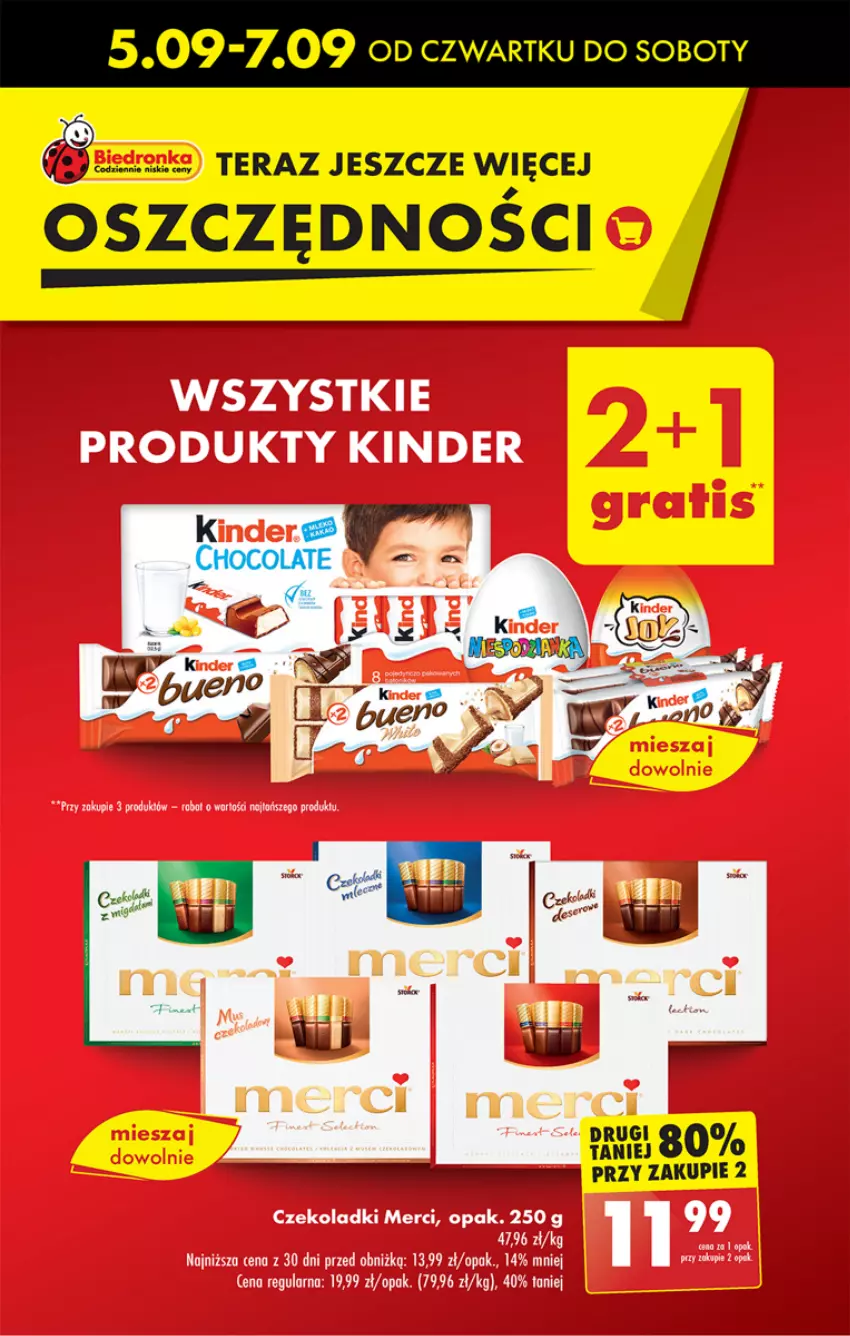 Gazetka promocyjna Biedronka - Od Czwartku - ważna 05.09 do 11.09.2024 - strona 11 - produkty: Kinder, Merci