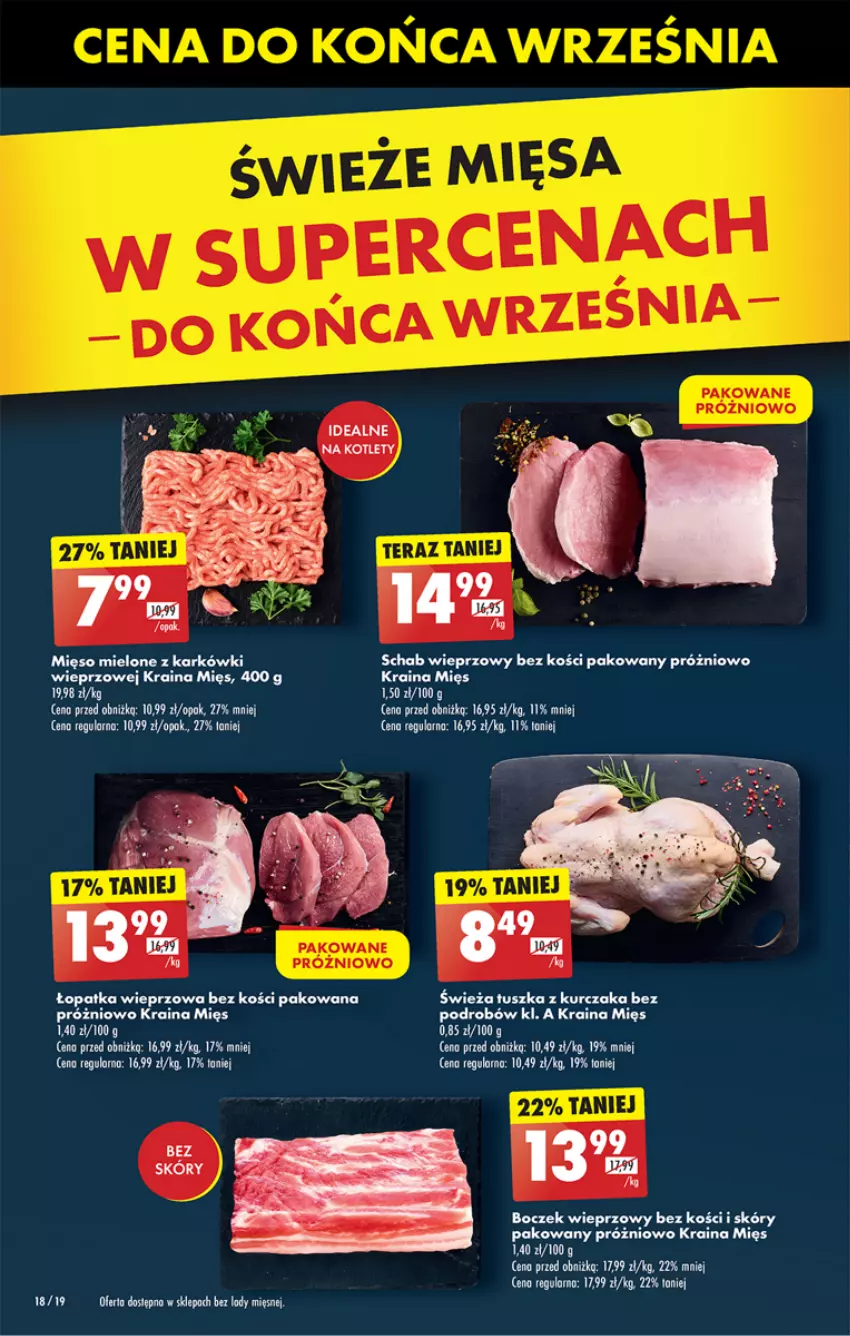 Gazetka promocyjna Biedronka - Od Czwartku - ważna 05.09 do 11.09.2024 - strona 24 - produkty: Boczek, Boczek wieprzowy, Kurczak, Lody, Mięso, Mięso mielone, Tusz