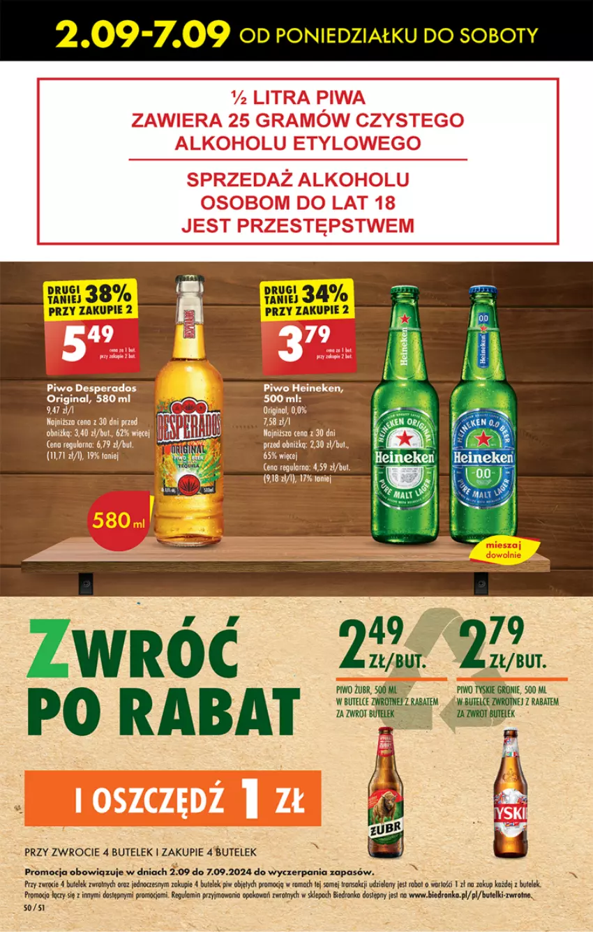 Gazetka promocyjna Biedronka - Od Czwartku - ważna 05.09 do 11.09.2024 - strona 62 - produkty: Piwo, Robot, Tran, Tyskie