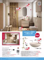 Gazetka promocyjna Komfort - Gazetka - ważna od 07.01 do 07.01.2025 - strona 38 - produkty: Bateria umywalkowa, Lustro LED, Gra, Miska wisząca, Szafka pod umywalkę, Słupek, Kosz, Klej, Szafka, Bateria, Umywalka, Gres, Lustro, Miska