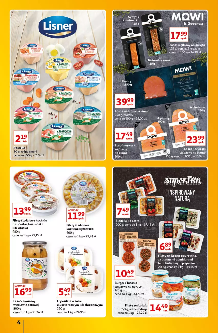 Gazetka promocyjna Auchan - Znane Lubiane Marki Hipermarkety - ważna 02.06 do 08.06.2022 - strona 4 - produkty: Burger, Chrzan, Kuchnia, Mus, Por, Sos