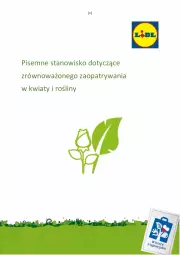 Gazetka promocyjna Lidl - Stanowisko dotyczące zrównoważonego zaopatrywania w kwiaty i rośliny - Gazetka - ważna od 31.12 do 31.12.2030 - strona 1 - produkty: Kwiaty i rośliny