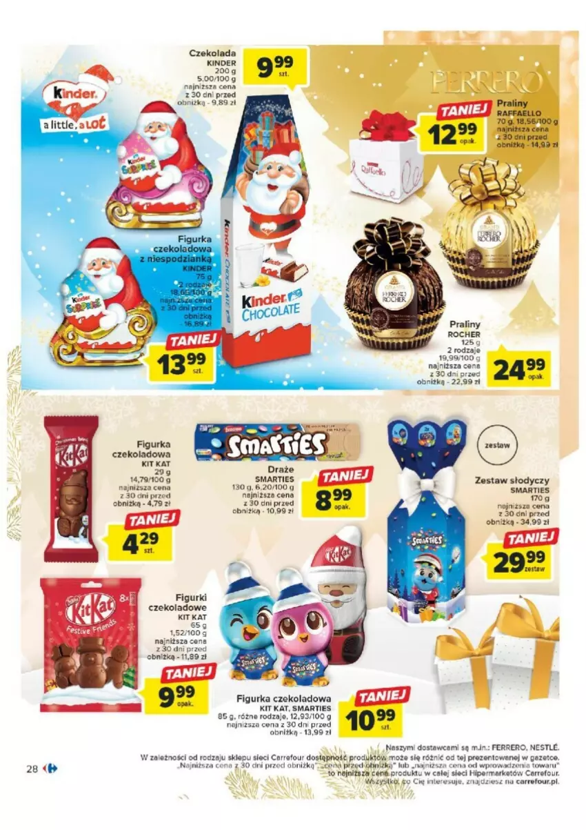 Gazetka promocyjna Carrefour - ważna 07.11 do 25.11.2023 - strona 21 - produkty: Czekolada, Ferrero, Kinder, Kit Kat, Mus, Praliny