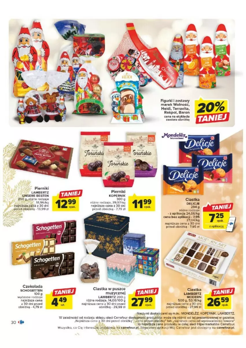 Gazetka promocyjna Carrefour - ważna 07.11 do 25.11.2023 - strona 24 - produkty: Ciastka, Czekolada, Delicje, Piernik, Schogetten, Ser