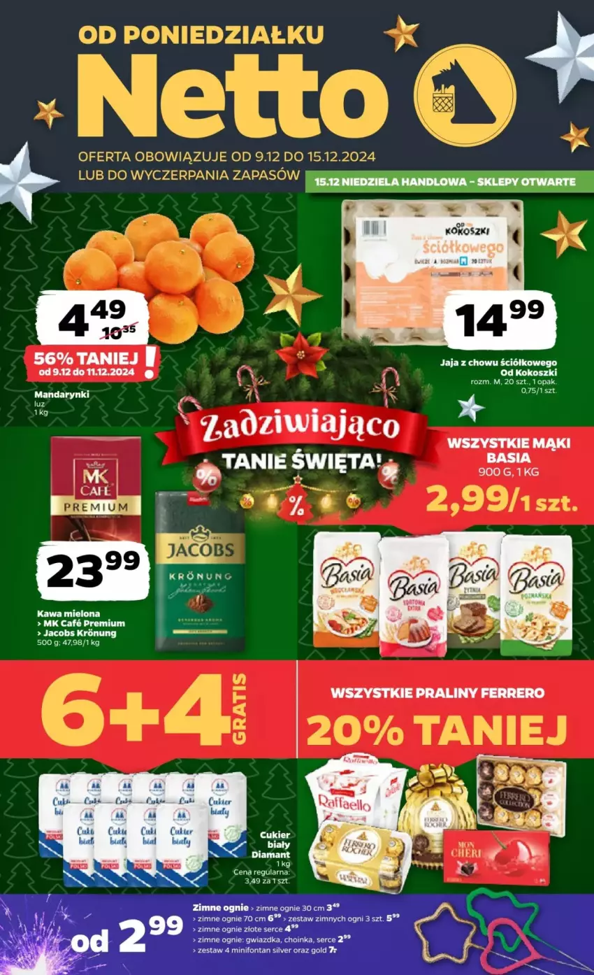 Gazetka promocyjna Netto - ważna 09.12 do 15.12.2024 - strona 1 - produkty: Diamant, Jacobs, Kawa, Kawa mielona, Kokos, Kosz, Mandarynki