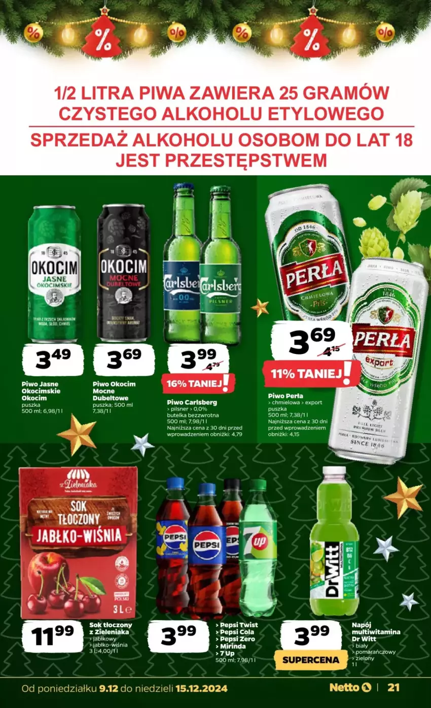 Gazetka promocyjna Netto - ważna 09.12 do 15.12.2024 - strona 14 - produkty: Gra, Koc, Mirinda, Okocim, Pepsi, Piwa, Piwo, Piwo jasne, Sok