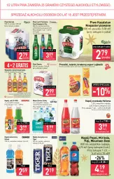 Gazetka promocyjna Stokrotka - Supermarket - Gazetka - ważna od 28.12 do 28.12.2022 - strona 19 - produkty: Piwa, Piwo, Sok, Lajkonik, Por, Gra, 7up, Napój energetyczny, Kasztelan, Mirinda, Desperados, Pepsi, Tiger, Oranżada, Hellena, Napój izotoniczny, Oshee, Precelki, Woda, Harnaś, Napój, Krakersy, Lech Premium, Fa