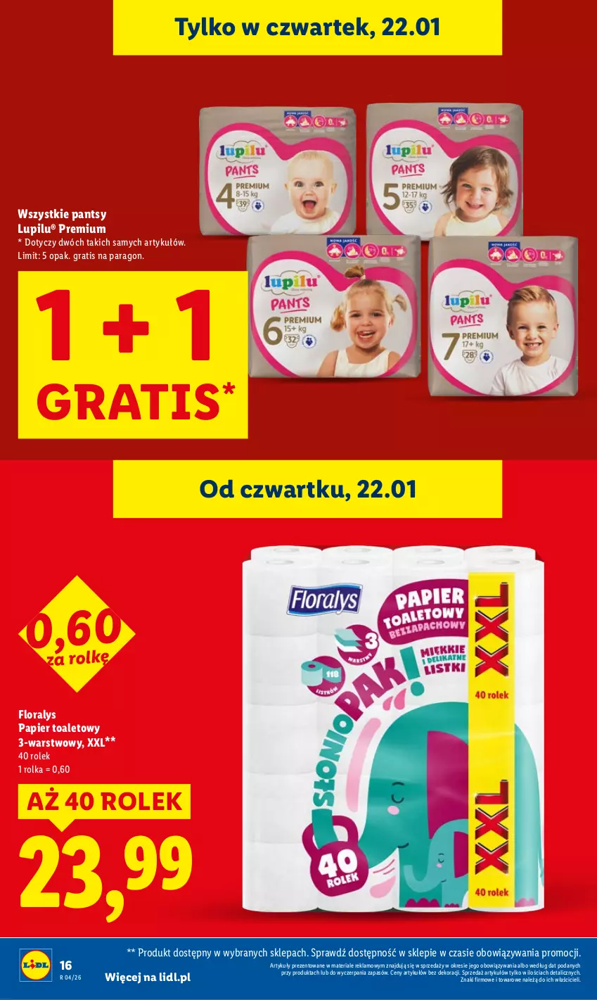 Gazetka promocyjna Lidl - GAZETKA - ważna 22.01 do 25.01.2026 - strona 16 - produkty: Flora, Gra, Papier, Papier toaletowy