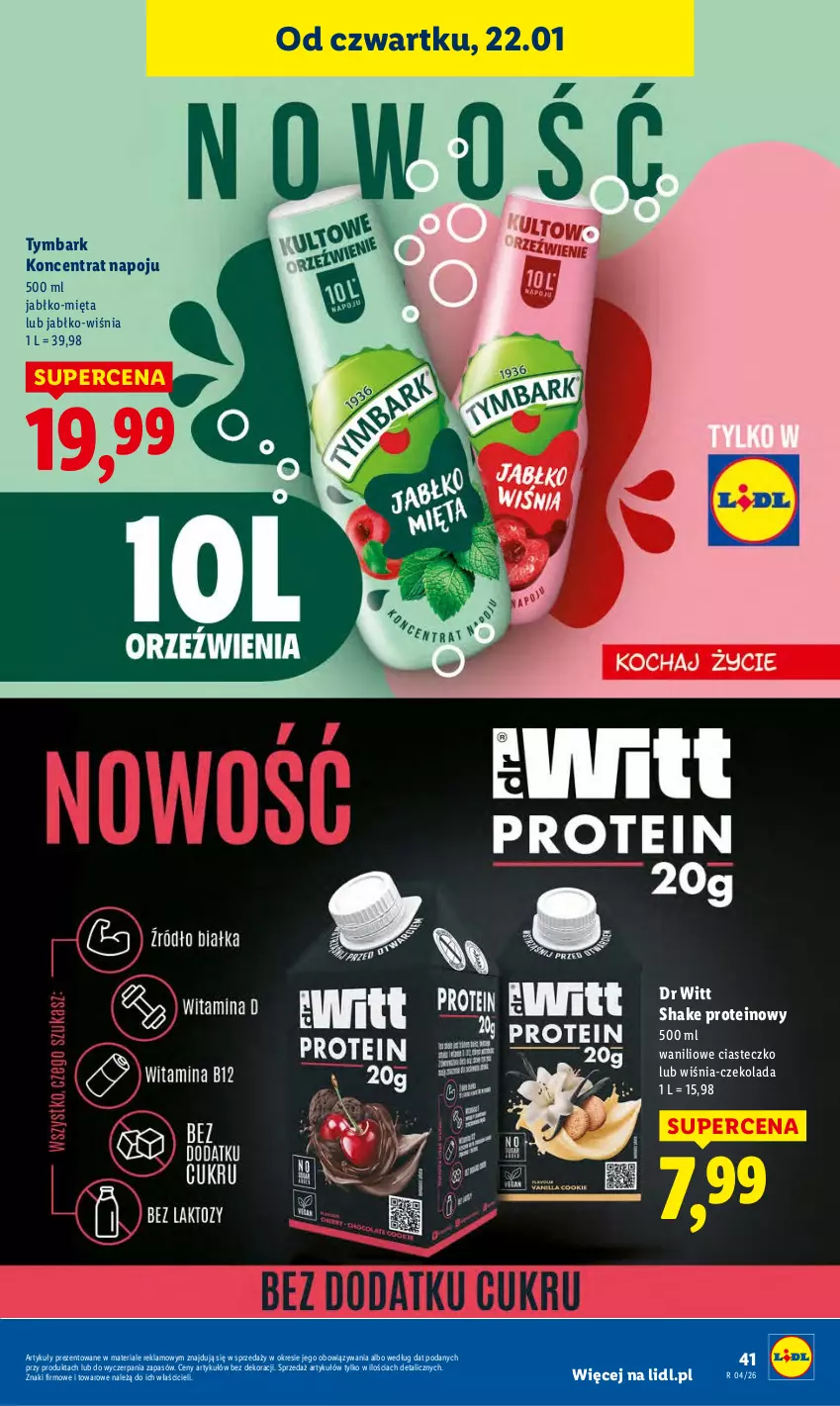 Gazetka promocyjna Lidl - GAZETKA - ważna 22.01 do 25.01.2026 - strona 41 - produkty: Czekolada, Mięta, Tymbark