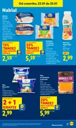 Gazetka promocyjna Lidl - GAZETKA - Gazetka - ważna od 25.01 do 25.01.2026 - strona 23 - produkty: Mozzarella, Ser topiony, Top, Ser, Pur, Gra, Danone, Jogurt, Danone Fantasia, Pilos, Hochland, Mimolette, Fanta, Jogurt pitny, Fa