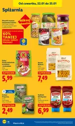 Gazetka promocyjna Lidl - GAZETKA - Gazetka - ważna od 25.01 do 25.01.2026 - strona 48 - produkty: Ketchup, Makaron, Warzywa, Ser, Rum, Kotányi, Warzywa konserwowe, Przyprawy, Danio, Kubuś, Pudliszki
