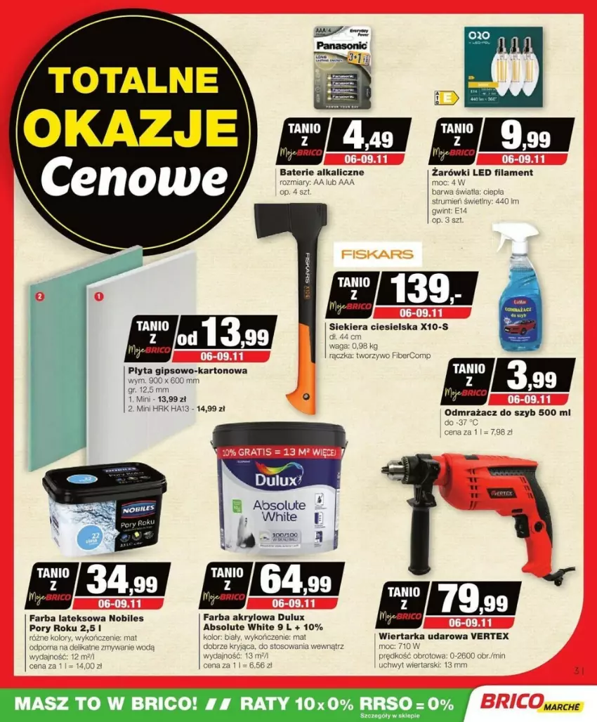 Gazetka promocyjna Bricomarche - ważna 06.11 do 16.11.2024 - strona 3 - produkty: Absolut, Baterie alkaliczne, Dulux, Fa, Farba akrylowa, Farba lateksowa, Płyta, Por, Rum, Waga