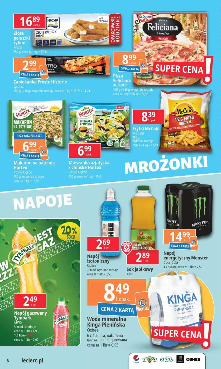 Gazetka promocyjna E Leclerc - Kulinarny Orient - ważna 01.08 do 15.08.2024 - strona 8 - produkty: Coca-Cola, Oshee, Sok, Sok jabłkowy, Woda, Woda mineralna