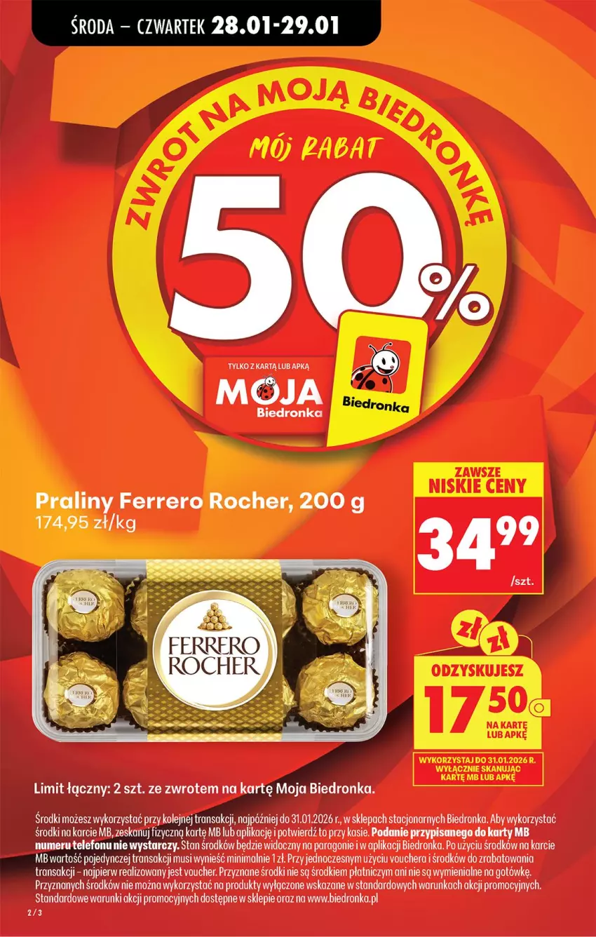 Gazetka promocyjna Biedronka - Gazetka - ważna 28.01 do 04.02.2026 - strona 2 - produkty: Ferrero, Ferrero Rocher, Praliny