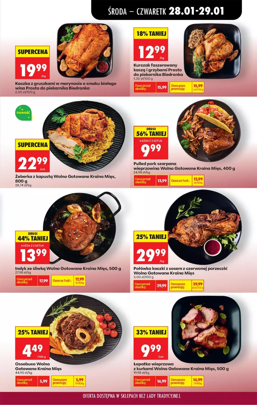 Gazetka promocyjna Biedronka - Gazetka - ważna 28.01 do 04.02.2026 - strona 29 - produkty: Fa, Kaczka, Kapustą, Kurczak, Piekarnik, Por, Sos, Wieprzowina